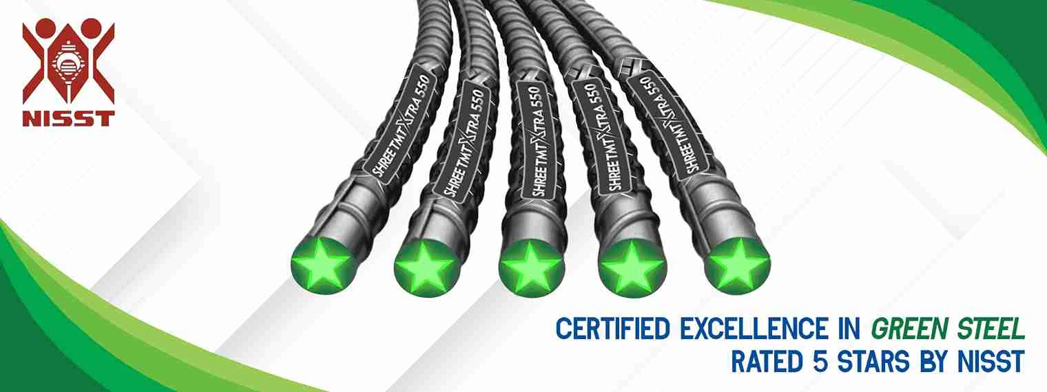 Certified excellence in green steel rated 5 stars by nisst